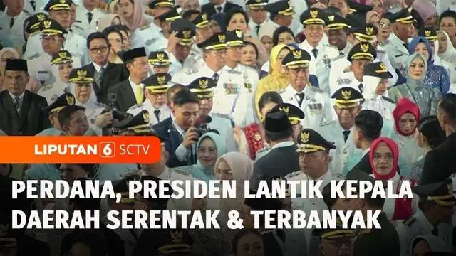 Pertama kali dalam sejarah, sebanyak 961 Kepala Daerah dari 481 daerah di Indonesia dilantik secara serentak. Presiden Prabowo Subianto mengingatkan agar seluruh Kepala Daerah mengabdi untuk kepentingan rakyat.
