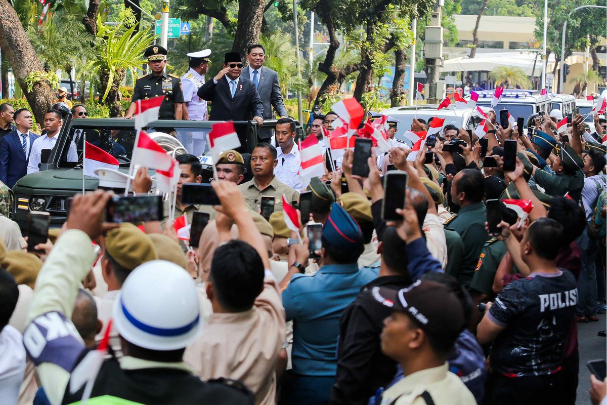 Prabowo hadiri sertijab Menhan