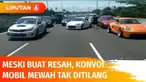 Konvoi mobil mewah di Tol Andara yang dinilai bersikap arogan viral di media sosial. Meski membuat jalanan macet dan membahayakan, tidak ada satu pun yang diberi sanksi tilang. Petugas hanya membubarkan dan memberikan imbauan.