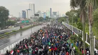Demo 28 Agustus di Gedung DPR/MPR. (Liputan6.com/Ady)