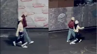 Rekaman video V dan Jennie pegangan tangan di Paris viral. (Dok. TikTok/@taoualitamar)