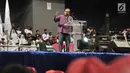 Rizal Ramli menyampaikan sambutan saat peringatan HUT ke-20 KSPI di Jakarta, Rabu (6/2). Dalam acara ini Prabowo Subianto berkesempatan untuk menyampaikan pidato politik di hadapan ratusan buruh. (Merdeka.com/Iqbal S. Nugroho)
