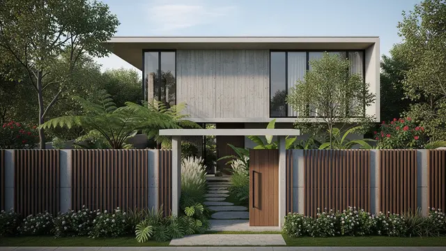 Gambar Rumah Dua Lapis Dinding Depan