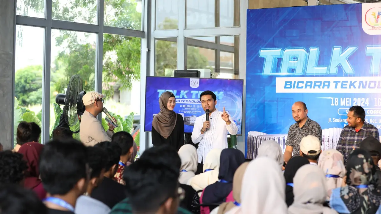 Talkshow bertajuk 'Teknologi Jadi Cuan, Kenapa Tidak?' di Hocco Coffee, Banda Aceh, Sabtu (18/5) (Istimewa)