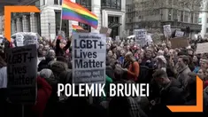 Komunitas LGBT Inggris melakukan unjuk rasa di depan hotel yang dimiliki oleh sultan Brunei Darussalam. Unjuk rasa ini terkait hukuman cambuk mati bagi LGBT.