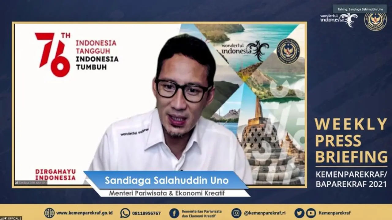 Sandiaga Uno Akan Karyakan Seniman untuk Sosialisasi PeduliLindungi di Sentra Vaksinasi