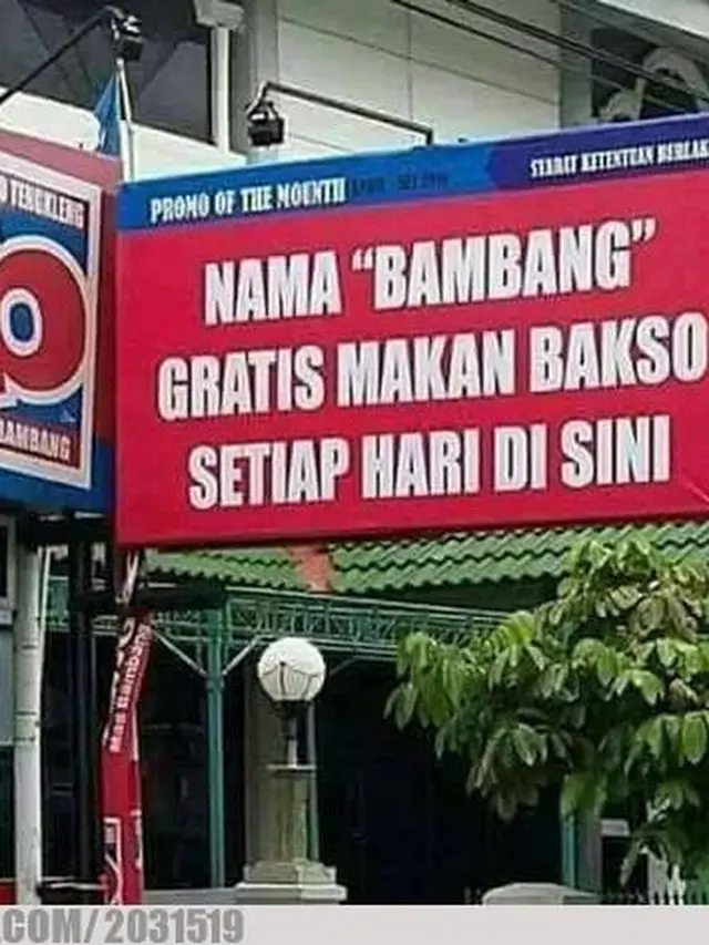6 Promo Penjual Bakso Ini Kelewat Kreatif, Bikin Ngakak