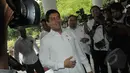 Menpan-RB Yuddy Chrisnandi menemui Gubernur DKI Jakarta, Basuki Tjahaja Purnama di Balaikota, Jakarta, Selasa (3/2/2015). Pertemuan membahas sistem penggajian PNS terkait tunjangan kinerja daerah (TKD). (Liputan6.com/Herman Zakharia)