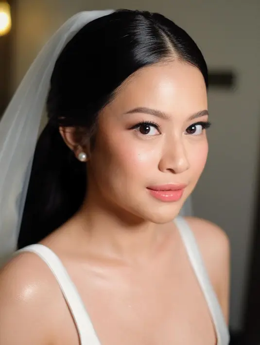 Terakhir adalah Hanggini. Lihat bagaimana glowing dan flawlessnya Hanggini di hari bahagianya, yang merupakan karya dari Naomi Sunggono. Mana makeup wedding yang jadi favoritmu, Sahabat FIMELA? [Foto: Instagram/_bymao_]