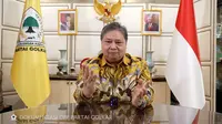 Airlangga Hartarto menyampaikan Pidato Resmi Pengunduran Diri sebagai Ketua Umum Partai Golkar. (Istimewa)