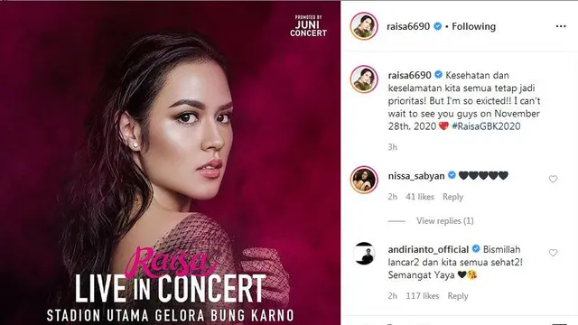 Raisa Tunda Konser Tunggalnya