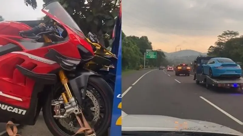 Moge dan mobil Doni Salmanan (TikTok/@galihabadi55)