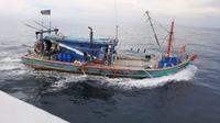 KKP menangkap 1 Kapal Ikan Asing (KIA) yang tengah mencuri ikan di Selat Malaka. Dok KKP