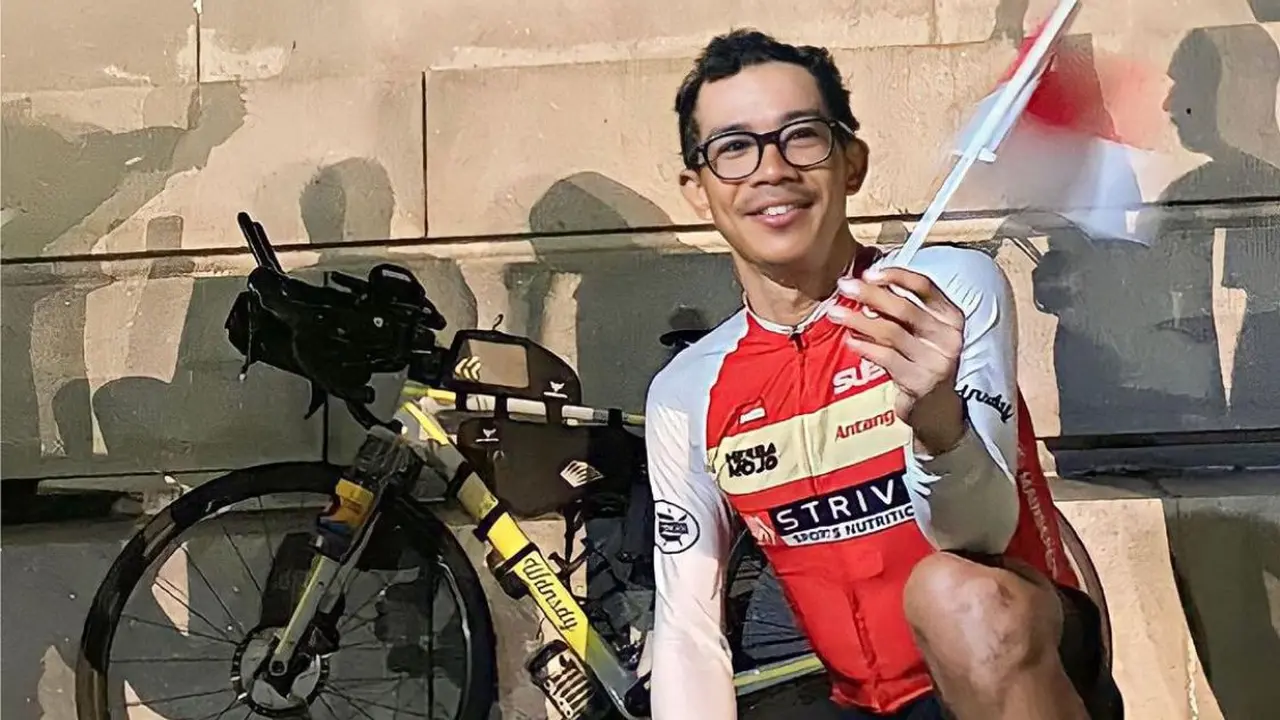 Dzaki Wardana yang mewakili Indonesia masuk 5 besar lomba bersepeda jarak jauh tahunan Trans Am Bike Race 2023