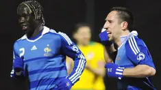 France's Franck Ribery celebrates after scoring a goal during the World Cup 2010 qualifying match Lithuania vs. France on March 28, 2009 at the Darius and Girenas stadium in Kaunas. AFP PHOTO/FRANCK FIFE 