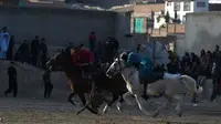 Olahraga tradisional di Afghanistan, Buzkashi. (AFP)
