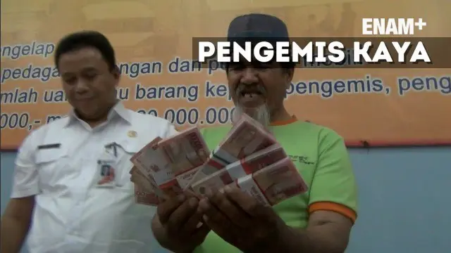 Seorang pengemis di flyover Kebayoran Lama, Jakarta Selatan, Muklis (64) diamankan Suku Dinas Sosial Jakarta Selatan, Saat penggeledahan, petugas dinsos menemukan uang sebesar Rp 90 juta dari sakunya.