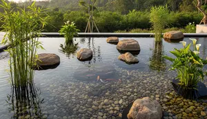 7 Desain Kolam Ikan Dangkal dengan Tanaman Air yang Estetik, Sejuk, dan Mudah Dirawat