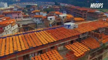 Fungsi tersembunyi ini membuat atap rumah di China ini terlihat berwarna-warni.