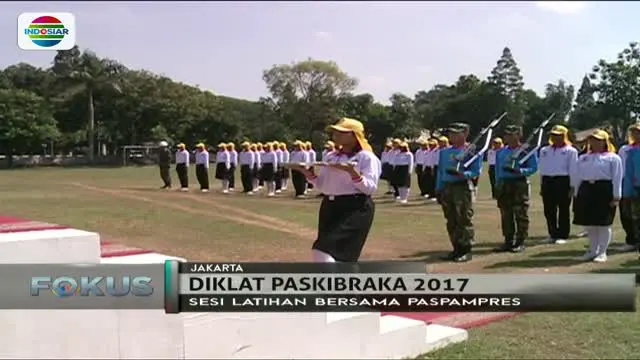 Paspampres Mulai Latih Calon Paskibraka Nasional Baris Berbaris