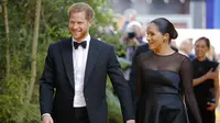 Pangeran Harry dan Meghan Markle hadiri premier film The Lion King di London, Inggris, 14 Juli 2019. (TOLGA AKMEN / AFP)