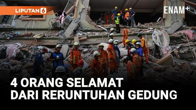 4 Orang Diselamatkan dari Reruntuhan Bangunan yang Dilanda Gempa di Mandalay Myanmar