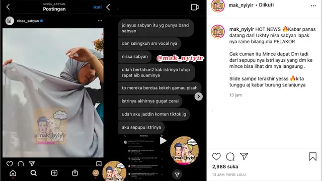Nissa Sabyan Digosipkan Jadi Selingkuhan Keyboardisnya