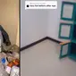 Kondisi Terbaru Kamar Kos Cewek yang Penuh Sampah. (Sumber: TikTok/ @akuinezaryns)