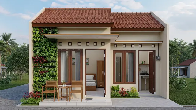 Model Rumah 3 Petak di Desa/Gemini AI