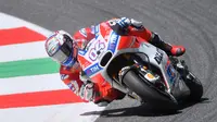 Pebalap Ducati, Andrea Dovizioso, puas dengan kerja keras tim yang mempersiapkan segalanya di MotoGP Mugello. (EPA/Luca Zennaro)