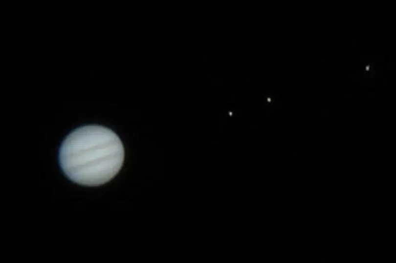 Jupiter dan bulan-bulannya. (Foto: NASA)