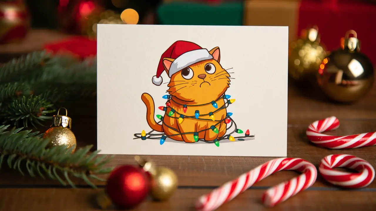 Contoh kartu ucapan natal (Foto: Reve Art AI)