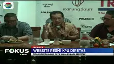 Kendati tidak mempengaruhi data perhitungan suara yang telah masuk, namun peretasan sempat menghambat kerja KPU.