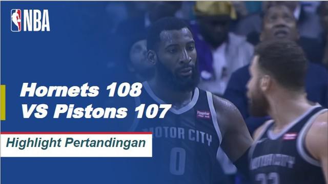 Kemba Walker menambah 31 poin dan Jeremy Lamb mengalahkan pemenang pertandingan saat Hornets mengungguli Pistons, 108-107.