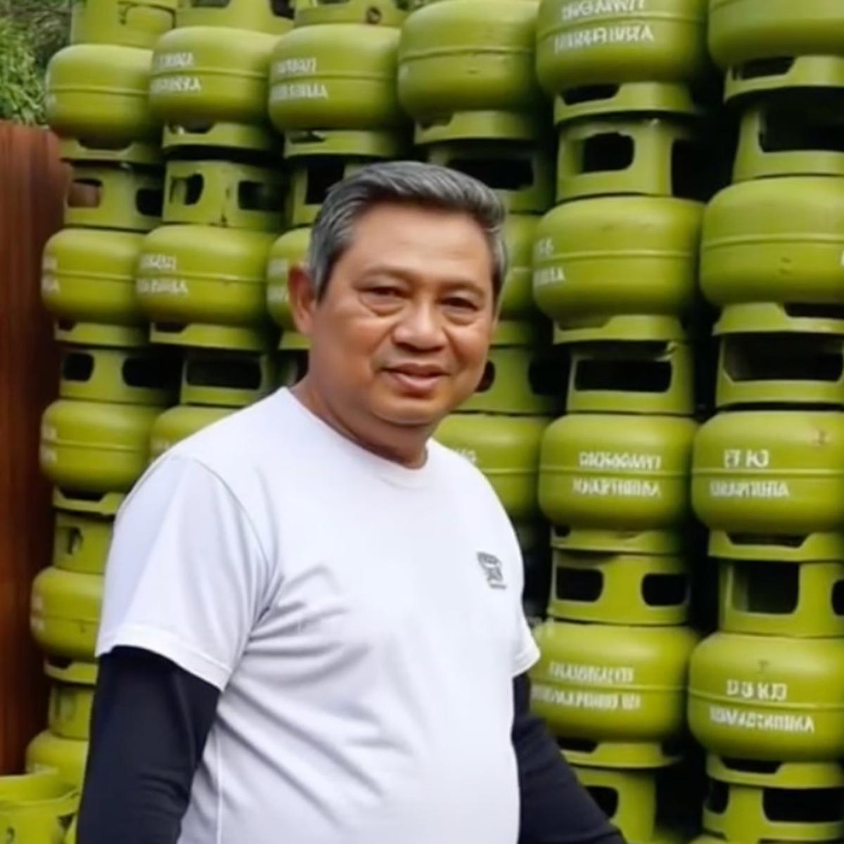 Ini Penampakan jika Para Mantan Presiden Indonesia Jadi Pedagang Gas 3Kg Versi AI