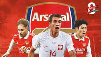 Arsenal - Emile Smith Rowe, Jakub Kiwior, Takehiro Tomiyasu (Bola.com/Adreanus Titus)