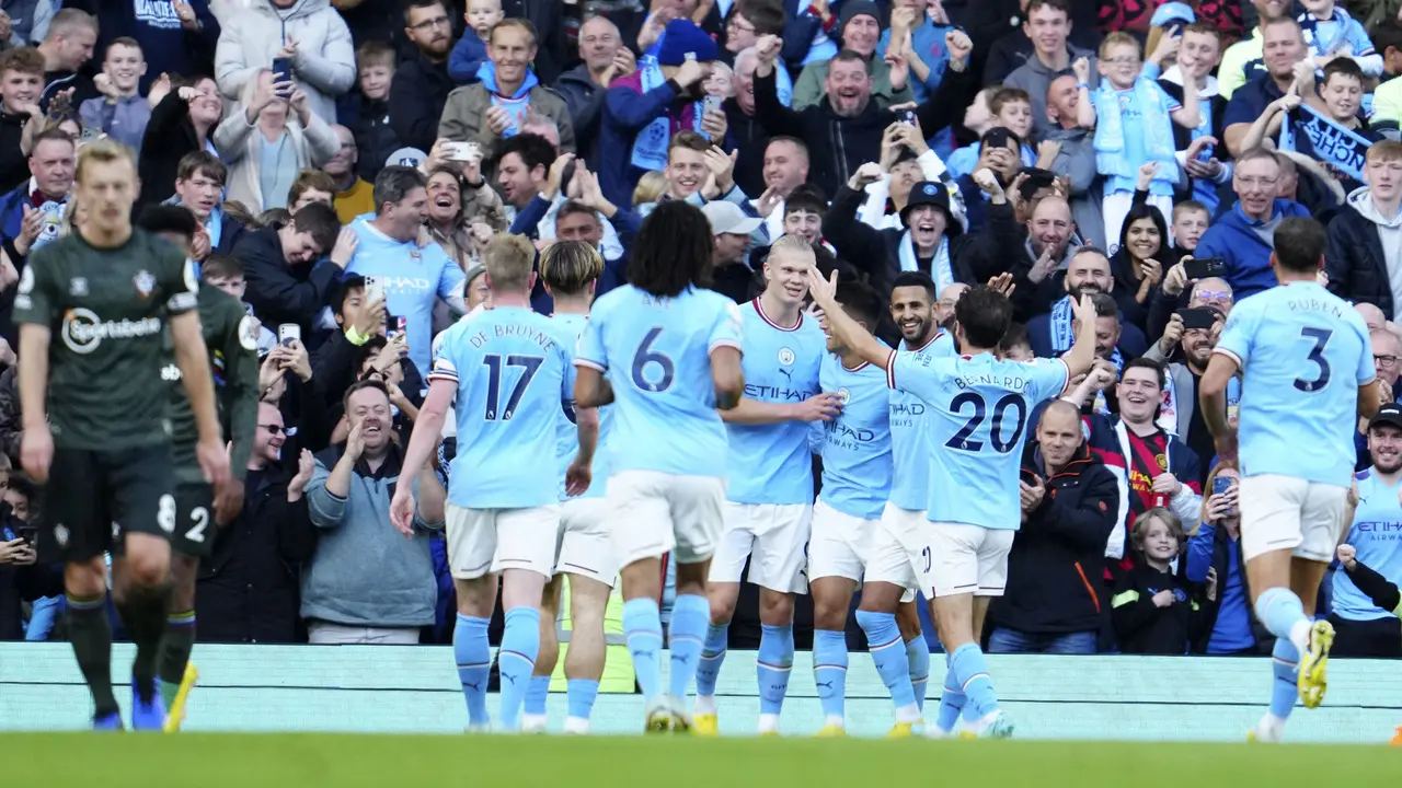 Foto: Manchester City dan Chelsea Pesta Gol di Liga Inggris