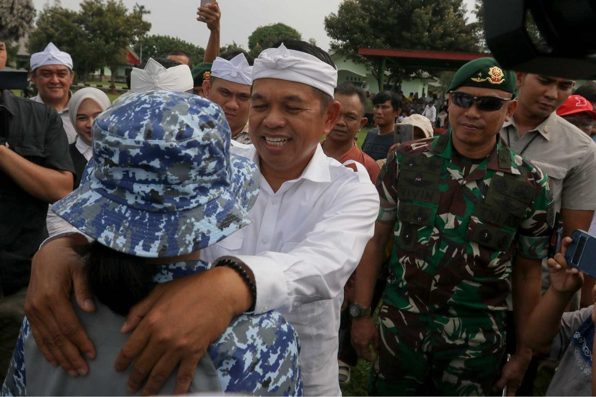 Dedi Mulyadi temui anak-anak yang dibina di Markas Kotrad Depok