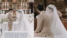 Langsungkan pemberkatan di Gereja Katedral pada 8 Desember 2022, ibunda Chelsea islan, Samantha Barbara ungkap jika menikah di Gereja Katedral merupakan impian bintang film Rudy Habibie itu sejak lama. Tampil cantik dalam balutan gaun mewah, Chelsea dan Rob Clinton seperti raja dan ratu apalagi di dukung dengan arsitektur megah Gereja Katedral seperti di Eropa. (Liputan6.com/IG/@iluminen)
