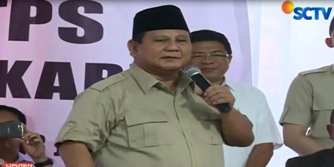 Prabowo Minta Relawannya Piknik Bawa Tikar dan Rantang ke TPS