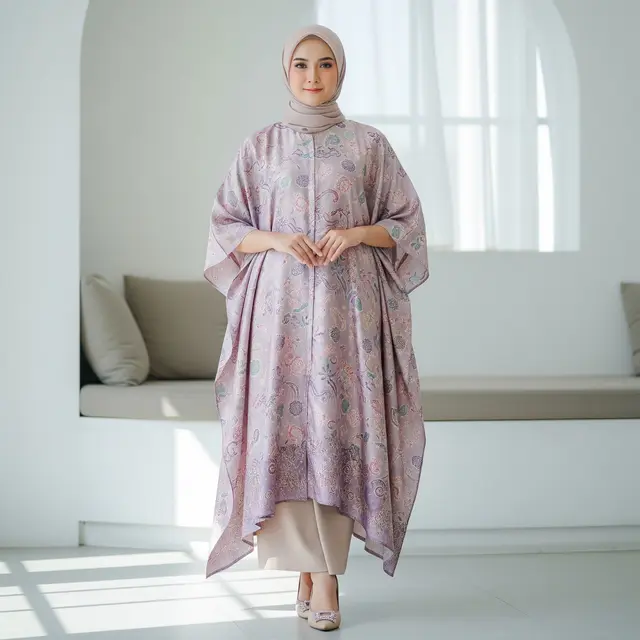 Model Batik Syar’i Sutra Warna Pastel Elegan