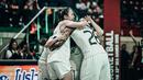Tangis haru pemain Timnas basket 3x3 putri Indonesia usai memastikan meraih emas di SEA Games 2025 yang berlangsung di Stadion Nimibutr, Bangkok, Kamis (11/12/2025) petang WIB. (Dok. Perbasi/Ariya Kurniawan)