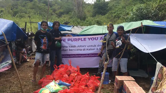Penyaluran bantuan dari Army Indonesia. (dok: BTS ARMY INA PROJECT)