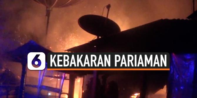 VIDEO: Bengkel dan Peralatan Las Ludes Terbakar Akibat Korsleting Listrik