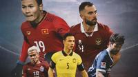 Ilustrasi - Gerrit Holtmann, Chanathip Songkrasin, Jordi Amat, Dion Cools, Nguyen Quang Hai (Bola.com/Adreanus Titus)