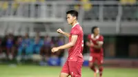 Penyerang Timnas Indonesia U-20, Hokky Caraka yang tampil memukau saat melawan Timor Leste dalam laga Kualifikasi Piala Asia U-20 2023, Rabu (14/9/2022). (Bola.com/ Ikhwan Yanuar Harun)
