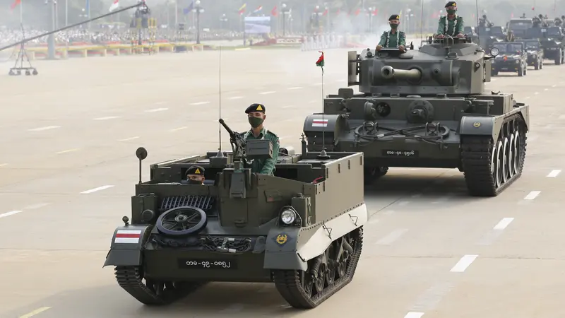Myanmar Gelar Parade Militer di Hari Angkatan Bersenjata