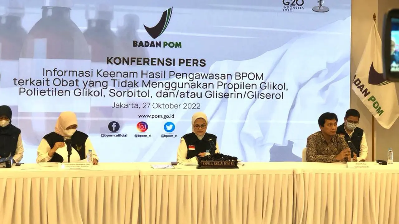 BPOM: 189 Obat Sirup Aman dari Cemaran Etilen Glikol