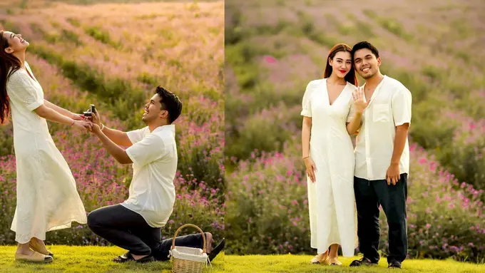 5 Potret Thariq Halilintar Resmi Lamar Aaliyah Massaid, Tampil Serasi Serba Putih