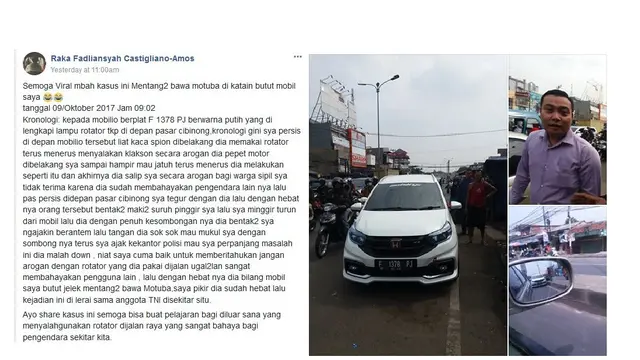 Viral pengguna Honda Mobilio ngotot pakai Lampu Strobo dan Sirine